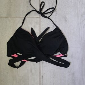 VS PINK Black Criss Cross Bikini Top